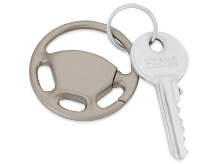 Брелок "Руль", серебристый