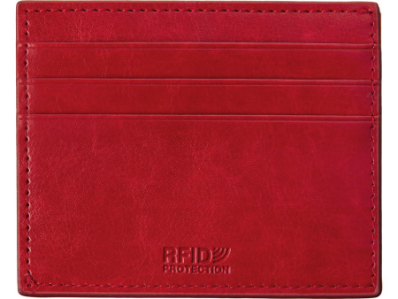 Картхолдер для 6 пластиковых карт с RFID-защитой "Fabrizio", красный