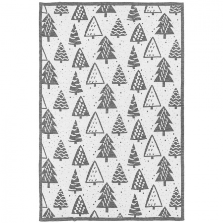 Плед «Елки», серый