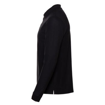 Рубашка поло унисекс STAN длинный рукав хлопок 185, 104LS, Черный,  (173)  (52/XL)