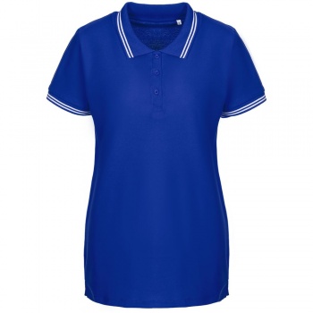 Рубашка поло женская Virma Stripes Lady, ярко-синяя Рубашка поло женская Virma Stripes Lady, ярко-синяя