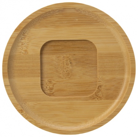 Кофейная пара с бамбуковым блюдцем "Mandy", белый