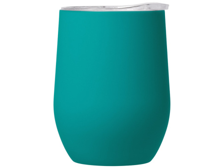 Термокружка Sense Gum, soft-touch, непротекаемая крышка, 370мл, крафтовая упаковка, бирюзовый 320C