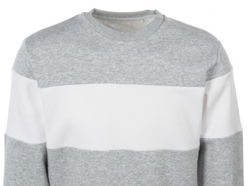 Свитшот блокинг «Edinburgh», серый меланж/белый, мужской