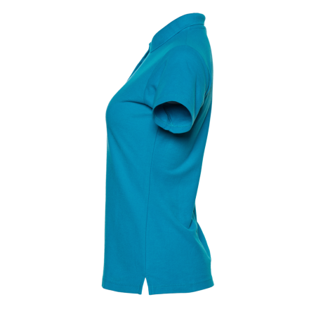 Рубашка поло женская STAN хлопок/полиэстер 185, 04WL, Лазурный,  (40/1)  (52/XXL)
