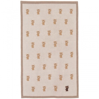 Плед детский с мишками Beastie Toys, бежевый