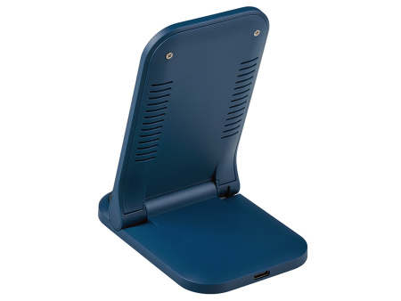Беспроводное зарядное устройство «Foldy», 15 Вт, темно-синий