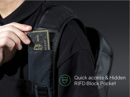 Атикражный рюкзак FlipPack для ноутбука 15.6", черный