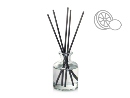 Подарочный набор с пледом, свечой и диффузором, серый