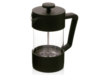 Подарочный набор c пледом, френчпрессом, чаем и медом, синий