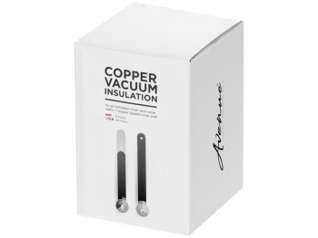 Кружка Geo с вакуумной изоляцией, серебристый/черный