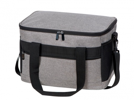 Подарочный набор с пледом и колонкой в сумке - холодильнике " Musical trek", красный