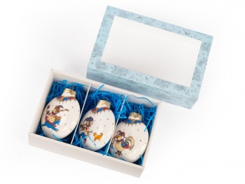 Набор новогодних шаров, 3 шт.