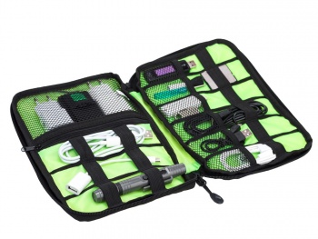 Органайзер для зарядных устройств, USB-флешек и других аксессуаров, синий