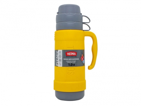Термос со стеклянной колбой тм THERMOS PICNIC 40 Series Yellow 1,0L