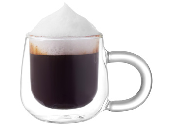 Кружка с двойными стенками с широкой ручкой "Fog", прозрачный