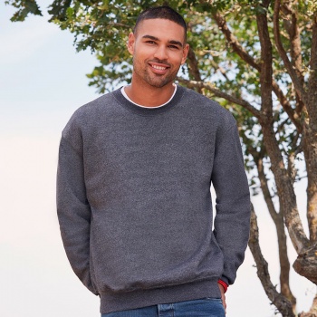 Толстовка мужская с начесом  "Сlassic Set-In Sweat", черный_L, 80% х/б, 20% п/э, 280 г/м2