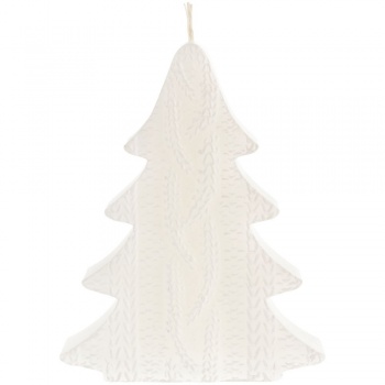 Свеча Kniteam, елка, белая