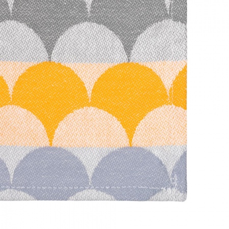 Полотенце кухонное Lamella, серое с оранжевым