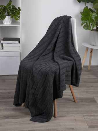 Плед Trenza, темно-серый