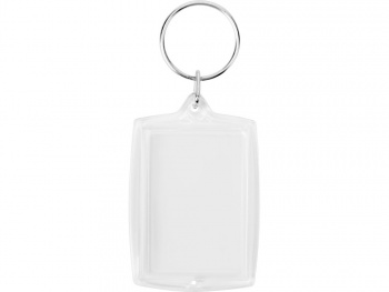 Брелок с возможностью вставки фотографии или рекламного мини-постера, прозрачный