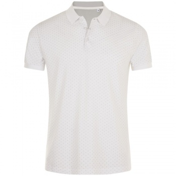 Рубашка поло мужская Brandy Men, белая с темно-синим