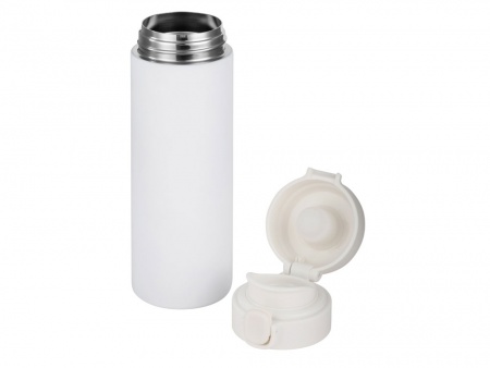 Вакуумная термокружка Waterline c кнопкой «Guard», 400 мл, белый (P)