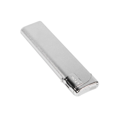 Зажигалка пьезо ISKRA, серебристая, 7,9х2,4х0,91 см, пластик/тампопечать