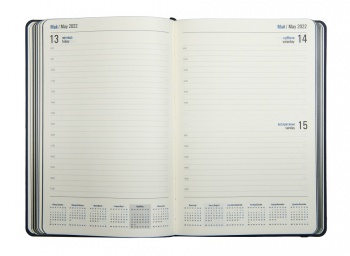 Ежедневник датированный Shady, А5,  зеленый, кремовый блок, темно-зеленый обрез