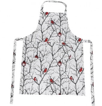 Подарочный набор  для кухни  "Снегири",хлопок 100%, передник и прихватки