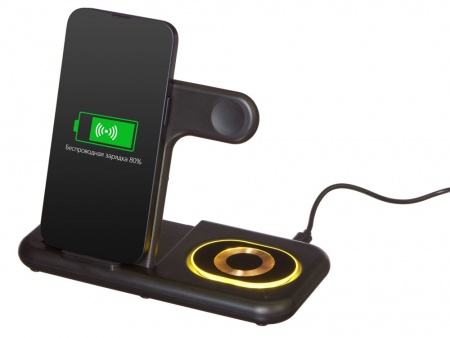 Беспроводная зарядная станция 3-в-1 «MajestIQ», 15 Вт (Р)