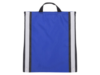 Рюкзак-мешок Savy со светоотражающими полосами по бокам, синий