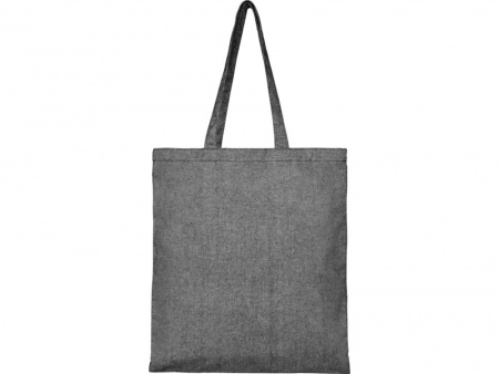 Сумка-тоут Pheebs из переработанного хлопка 150 г/м2, черный меланж