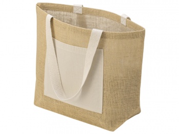 Сумка Jute джутовая с широким дном, натуральный Сумка Jute джутовая с широким дном, натуральный