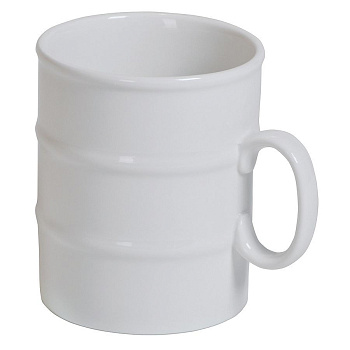 Кружка  "Бочка" в упаковке, белый, h=9,2 см,d=7,8см, 280 мл, фарфор
