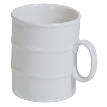 Кружка  "Бочка" в упаковке, белый, h=9,2 см,d=7,8см, 280 мл, фарфор
