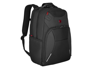 Рюкзак WENGER Cosmic 17", чёрный, переработанный ПЭТ/ПВХ/полиэстер, 34 x 23 x 49 см, 30 л