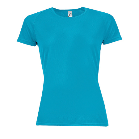 Футболка "Sporty women", аква_XS, 100% п/э, 140 г/м2