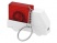Брелок-рулетка "Автомобиль" с фонариком, 1 м., белый/красный