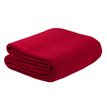 Плед ELSKER MINI, красный, шерсть 30%, акрил 70%, 120*170 см