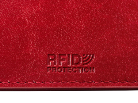 Картхолдер для 6 пластиковых карт с RFID-защитой "Fabrizio", красный