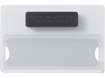 Бейдж с загибушкой(литой) 90х60мм, белый