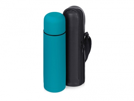 Термос «Ямал Soft Touch» с чехлом, 500мл, бирюзовый (P)