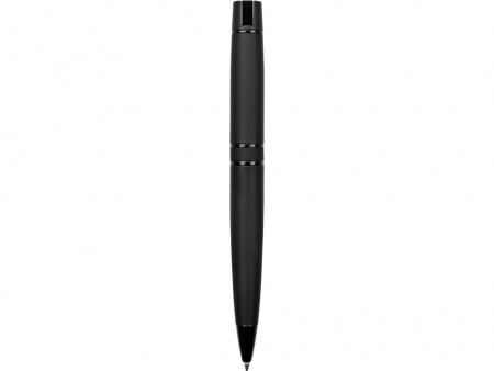 Ручка металлическая шариковая Uma «VIP GUM» soft-touch с зеркальной гравировкой, черный