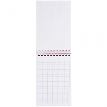 Блокнот Dali Mini в клетку, красный