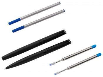 Подарочный набор ручек "Dumas": ручка шариковая и роллер, 4 стержня (2 шариковых, 2 роллера), футляр