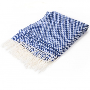 Плед "Village", синий, акрил 100%,, 220гр/м2, 130*150 см