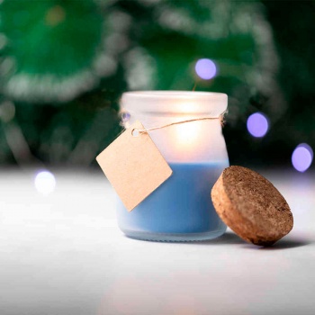 Свеча TEPOR ароматизированная (ваниль), белый,7,6х5,6см, пробковое дерево, воск, стекло