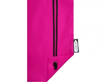 Рюкзак со шнурком Oriole из переработанного ПЭТ, фуксия