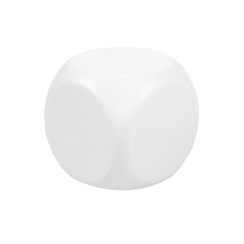 Антистресс  "Куб-приниматель решений", белый, 6х6х6 см, вспененный каучук, тампопечать